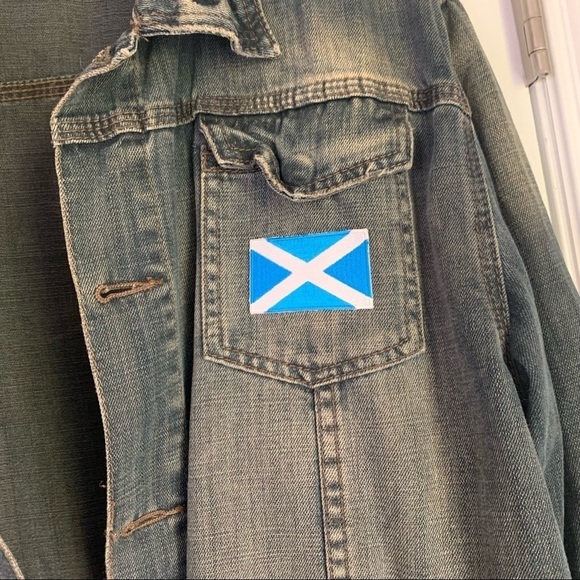 Slytherin House Custom Lightly Distressed Denim Jean Jacket - Picture 7 of 16